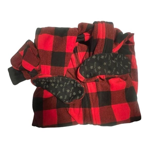 Old Navy Buffalo Plaid Footie Pajamas Size 4 T - Picture 4 of 6